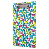 Retro 1980's Cool Cute 80s Memphis Pattern Klembord (Links)