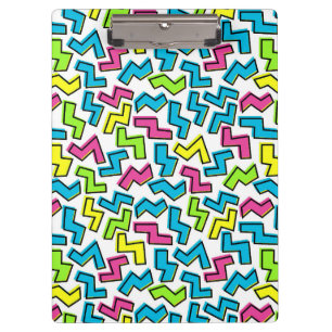 Retro 1980's Cool Cute 80s Memphis Pattern Klembord