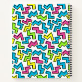 Retro 1980's Cool Cute 80s Memphis Pattern Notitieboek (Achterkant)