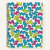 Retro 1980's Cool Cute 80s Memphis Pattern Notitieboek (Voorkant)
