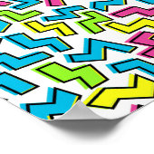Retro 1980's Cool Cute 80s Memphis Pattern Poster (Hoek)