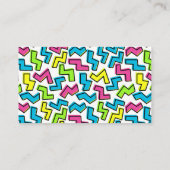 Retro 1980's Cool Cute 80s Memphis Pop Art Pattern Visitekaartje (Achterkant)