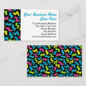 Retro 1980's Cool Cute 80s Memphis Pop Art Visitekaartje (Voorkant / Achterkant)