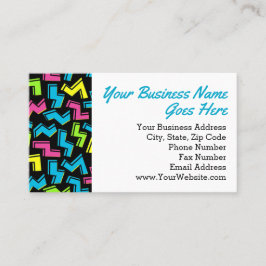 Retro 1980's Cool Cute 80s Memphis Pop Art Visitekaartje