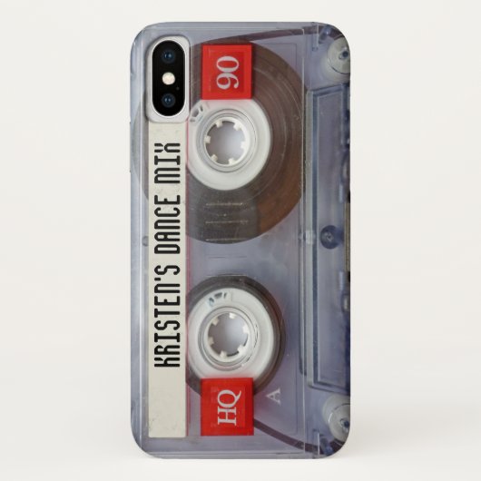 Retro 1980's Cool Funny Cute Cassettebandje Case-Mate iPhone Case (Achterkant)