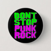 Retro 1980s Don't Stop Punk Rock Speld Ronde Button 5,7 Cm (Voorkant)