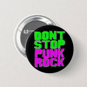 Retro 1980s Don't Stop Punk Rock Speld Ronde Button 5,7 Cm