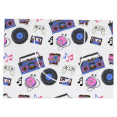 Retro 1980's Era Music Verjaardag Groot Cadeauzakje (Achterkant)