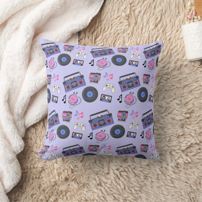 Retro 1980's Era Music Verjaardag Kussen (Deken)