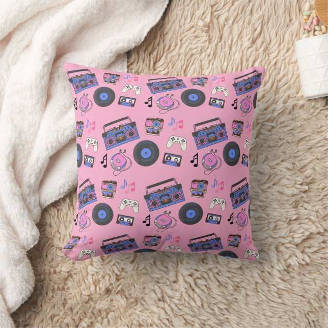 Retro 1980's Era Music Verjaardag Kussen (Deken)