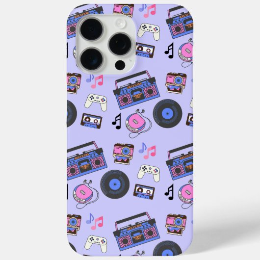 Retro 1980's Era Muziek Nostalgisch Case-Mate iPhone Case (Achterkant)