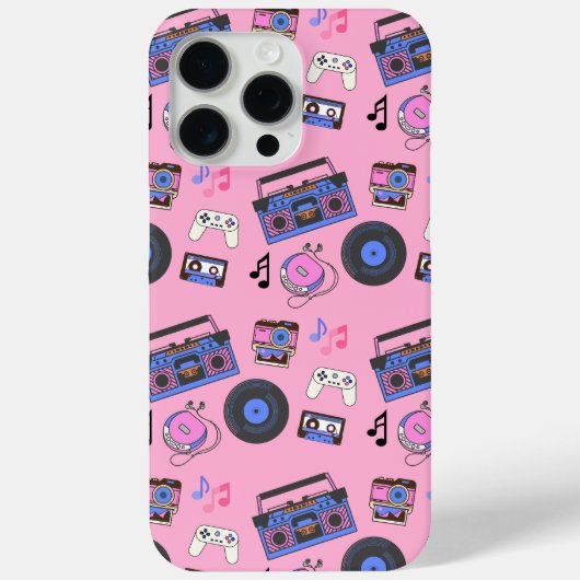 Retro 1980's Era Muziek Nostalgisch Case-Mate iPhone Case (Achterkant)