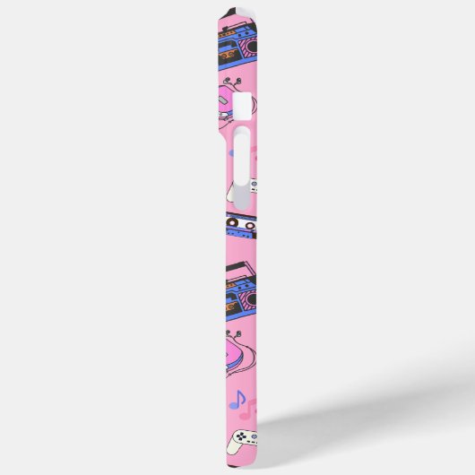 Retro 1980's Era Muziek Nostalgisch Case-Mate iPhone Case (Achterkant / Links)