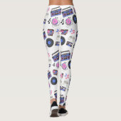 Retro 1980's Era Muziek Nostalgisch Leggings (Achterkant)