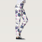 Retro 1980's Era Muziek Nostalgisch Leggings (Rechts)