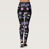 Retro 1980's Era Muziek Nostalgisch Leggings (Achterkant)