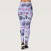 Retro 1980's Era Muziek Nostalgisch Leggings (Achterkant)