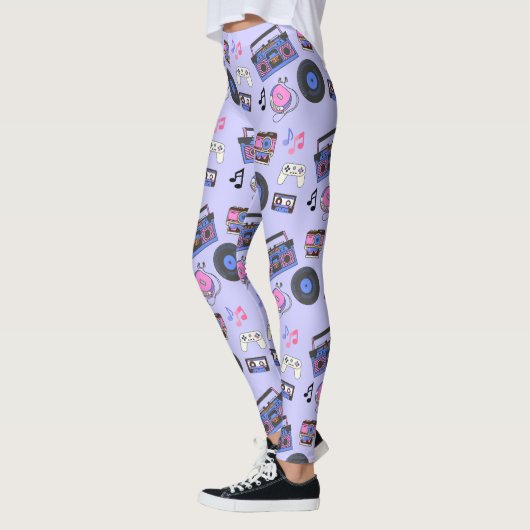 Retro 1980's Era Muziek Nostalgisch Leggings (Links)