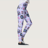 Retro 1980's Era Muziek Nostalgisch Leggings (Rechts)