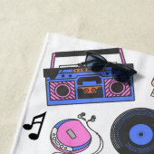 Retro 1980's Era Muziek Nostalgisch Strandlaken (In situ)