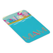 Retro 1980s Miami Reisposter Magneet (Rechterzijde)