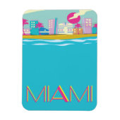 Retro 1980s Miami Reisposter Magneet (Verticaal)