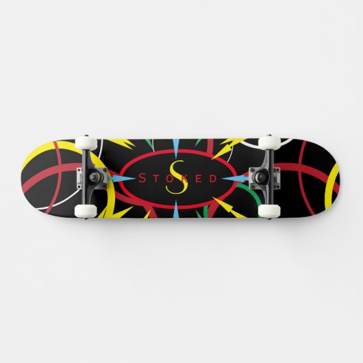 Retro 1980s Skateboard, 7¾" Deck Persoonlijk Skateboard (Horizontaal)