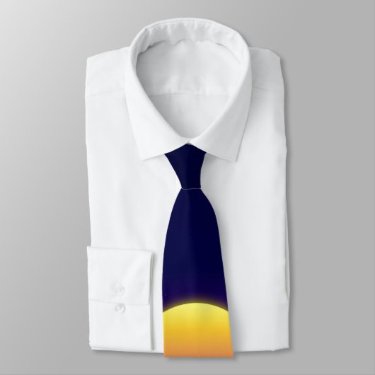 Retro 1980s synthwave gloed neon licht stad stropdas (Gebonden)