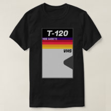 Retro 1980s T-120 VHS Cassettebandje T-Shirt