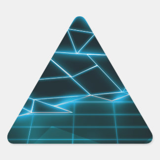 Retro 1980s videogame afbeelding Neon Blauw Sticker