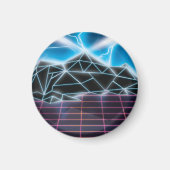 Retro 1980s videogame grafisch magneet (Voorkant)