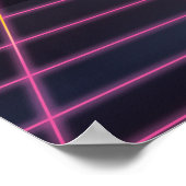 Retro 1980s videogame grafisch poster (Hoek)