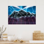 Retro 1980s videogame grafisch poster (Keuken)