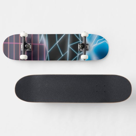 Retro 1980s videogame grafisch skateboard (Horizontaal)