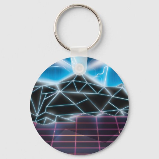 Retro 1980s videogame grafisch sleutelhanger (Voorkant)