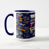 Retro 1980's Videospel Accessoires Patroon Mok (Links)