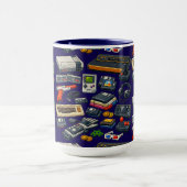 Retro 1980's Videospel Accessoires Patroon Mok (Midden)
