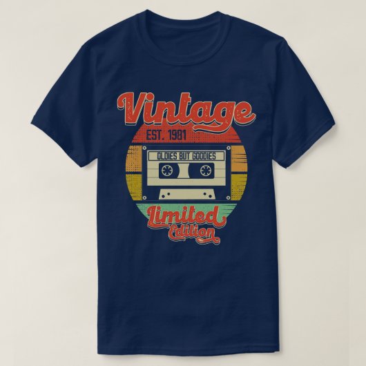  Retro 1981 Cassettebandje Oldies Maar Goodie T-shirt (Design voorkant)