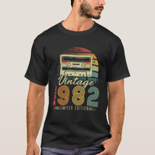 Retro 1982 Cassetteband 1982 44e Verjaardag 44 T-shirt