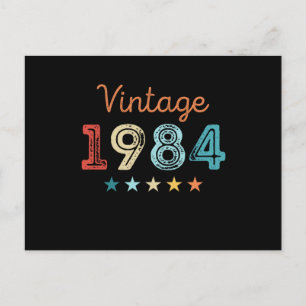 Retro 1984 40e verjaardag cadeau 40 jaar oud briefkaart