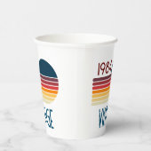 Retro 1984 Streep Zon Papieren Bekers (Rechts)