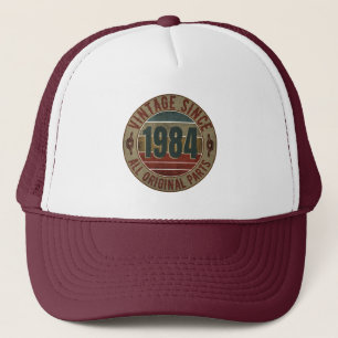 RETRO 1984 VERJAARDAGSCADEAU TRUCKERHOED TRUCKER PET