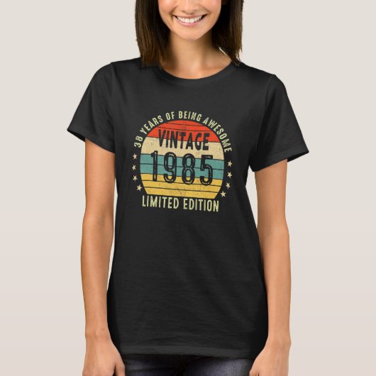 Retro 1985 38 jaar Geweldige T-shirt (Voorkant)