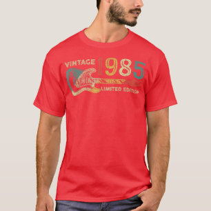 Retro 1985 verjaardagscadeau voor mannen Guitar Pl T-shirt