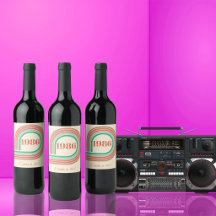 Retro 1986 40e verjaardag Koraal Boho Strepen