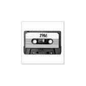 Retro 1986 aanpasbare cassettebandje rubberstempel (Afrduk)