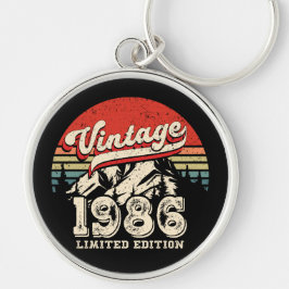 Retro 1986 Birthday Vintage 40th Outdoorsy Bday Sleutelhanger