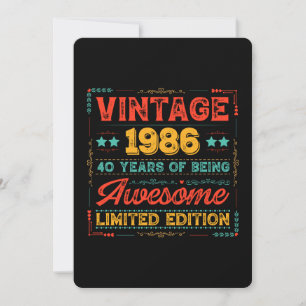 Retro 1986 Gemaakt in 1986 40e verjaardag 40 Jaar  Kaart