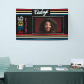 Retro 1986 Streep Kleurig 40e Verjaardag Spandoek (Beurs)