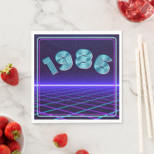 Retro 1986 Vintage & Lasers 40e verjaardag papier